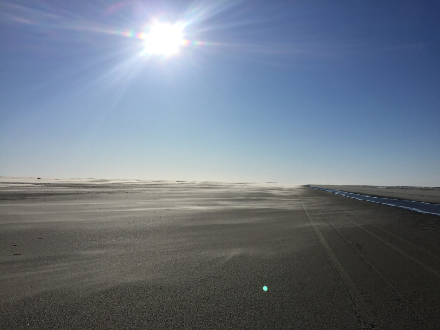 wind op het strand